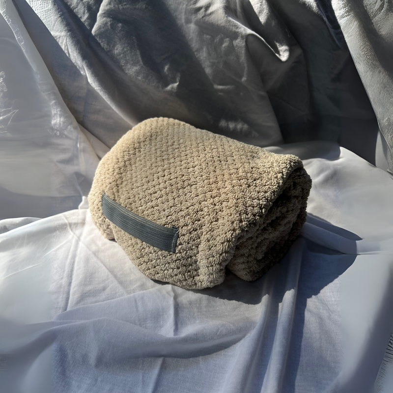 fluffy microfibre hair towel